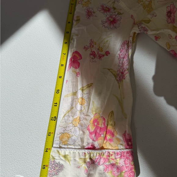 Lauren Ralph Lauren Women’s Pajama Top 3/4 sleeve Floral Cotton Medium shirt - Picture 8 of 8